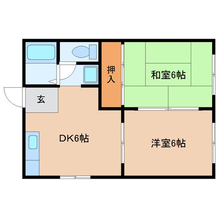 安倍川駅 徒歩16分 1階の物件間取画像